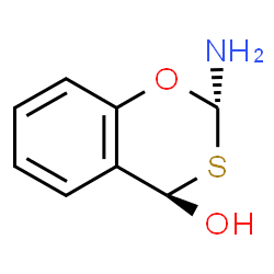 ChemSpider 2D Image | (2S,4R)-2-Amino-4H-1,3-benzoxathiin-4-ol | C8H9NO2S