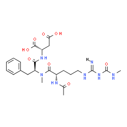 ChemSpider 2D Image | N~2~-acetyl-N~5~-[N-(methylcarbamoyl)carbamimidoyl]-L-ornithyl-N-methyl-L-phenylalanyl-L-aspartic acid | C24H35N7O8