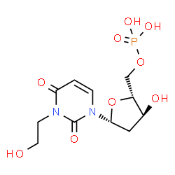 ChemSpider 2D Image | 2'-Deoxy-3-(2-hydroxyethyl)uridine 5'-(dihydrogen phosphate) | C11H17N2O9P