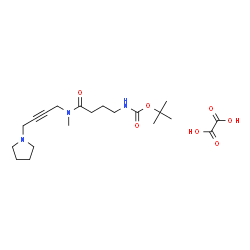 ChemSpider 2D Image | 2-Methyl-2-propanyl (4-{methyl[4-(1-pyrrolidinyl)-2-butyn-1-yl]amino}-4-oxobutyl)carbamate ethanedioate (1:1) | C20H33N3O7