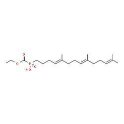 ChemSpider 2D Image | (Ethoxycarbonyl)[(4E,8E)-5,9,13-trimethyl-4,8,12-tetradecatrien-1-yl]phosphinic acid | C20H35O4P