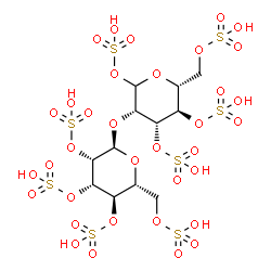 ChemSpider 2D Image | 1,3,4,6-Tetra-O-sulfo-2-O-(2,3,4,6-tetra-O-sulfo-alpha-D-mannopyranosyl)-D-mannopyranose | C12H22O35S8