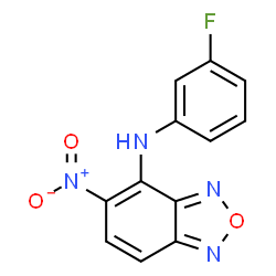 ChemSpider 2D Image | N-(3-Fluorophenyl)-5-nitro-2,1,3-benzoxadiazol-4-amine | C12H7FN4O3