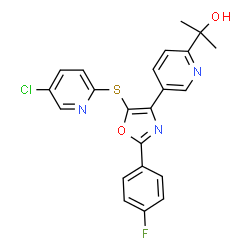 ChemSpider 2D Image | mk-4409 | C22H17ClFN3O2S