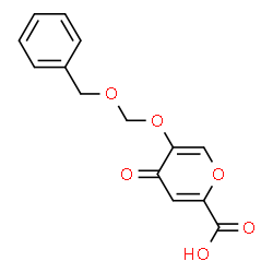 ChemSpider 2D Image | 5-[(Benzyloxy)methoxy]-4-oxo-4H-pyran-2-carboxylic acid | C14H12O6