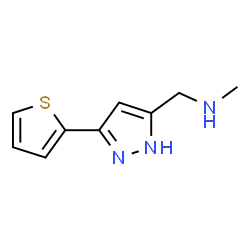 ChemSpider 2D Image | N-Methyl-1-[3-(2-thienyl)-1H-pyrazol-5-yl]methanamine | C9H11N3S