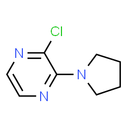 ChemSpider 2D Image | 2-Chloro-3-(1-pyrrolidinyl)pyrazine | C8H10ClN3