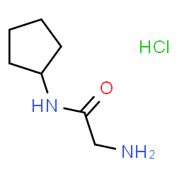 ChemSpider 2D Image | N-Cyclopentylglycinamide hydrochloride (1:1) | C7H15ClN2O