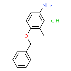ChemSpider 2D Image | 4-(Benzyloxy)-3-methylaniline hydrochloride | C14H16ClNO