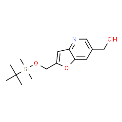 ChemSpider 2D Image | (2-((tert-Butyldimethylsilyloxy)methyl)furo[3,2-b]pyridin-6-yl)methanol | C15H23NO3Si