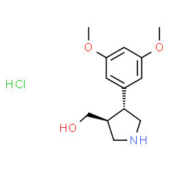 ChemSpider 2D Image | [(3S,4R)-4-(3,5-dimethoxyphenyl)pyrrolidin-3-yl]methanol hydrochloride | C13H20ClNO3