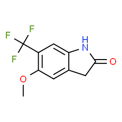 ChemSpider 2D Image | 5-Methoxy-6-(trifluoromethyl)-1,3-dihydro-2H-indol-2-one | C10H8F3NO2