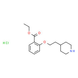 ChemSpider 2D Image | ethyl 2-(2-(piperidin-4-yl)ethoxy)benzoate hydrochloride | C16H24ClNO3