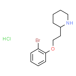 ChemSpider 2D Image | 2-[2-(2-Bromophenoxy)ethyl]piperidine hydrochloride | C13H19BrClNO