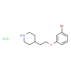 ChemSpider 2D Image | 4-(2-(3-bromophenoxy)ethyl)piperidine hydrochloride | C13H19BrClNO