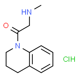 ChemSpider 2D Image | 1-(3,4-dihydroquinolin-1(2H)-yl)-2-(methylamino)ethanone hydrochloride | C12H17ClN2O