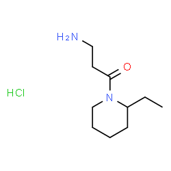 ChemSpider 2D Image | 3-amino-1-(2-ethylpiperidin-1-yl)propan-1-one hydrochloride | C10H21ClN2O