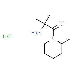 ChemSpider 2D Image | 2-amino-2-methyl-1-(2-methylpiperidin-1-yl)propan-1-one hydrochloride | C10H21ClN2O