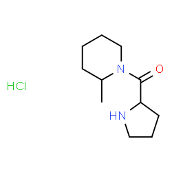 ChemSpider 2D Image | 2-METHYL-1-(PYRROLIDINE-2-CARBONYL)PIPERIDINE HYDROCHLORIDE | C11H21ClN2O