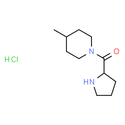 ChemSpider 2D Image | 4-METHYL-1-(PYRROLIDINE-2-CARBONYL)PIPERIDINE HYDROCHLORIDE | C11H21ClN2O