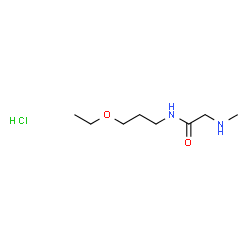 ChemSpider 2D Image | N-(3-Ethoxypropyl)-2-(methylamino)acetamide hydrochloride | C8H19ClN2O2