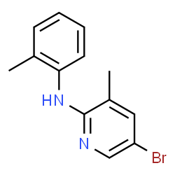 ChemSpider 2D Image | 5-Bromo-3-methyl-N-(2-methylphenyl)-2-pyridinamine | C13H13BrN2