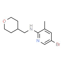 ChemSpider 2D Image | 5-BROMO-3-METHYL-N-[(OXAN-4-YL)METHYL]PYRIDIN-2-AMINE | C12H17BrN2O
