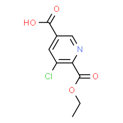 ChemSpider 2D Image | 5-Chloro-6-(ethoxycarbonyl)nicotinic acid | C9H8ClNO4