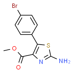 ChemSpider 2D Image | methyl 2-amino-5-(4-bromophenyl)thiazole-4-carboxylate | C11H9BrN2O2S