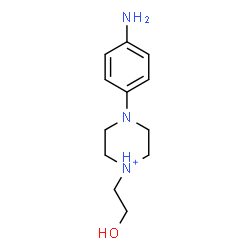 ChemSpider 2D Image | 4-(4-Aminophenyl)-1-(2-hydroxyethyl)piperazin-1-ium | C12H20N3O