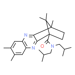ChemSpider 2D Image | N,N-Diisobutyl-6,7,12,15,15-pentamethyl-3,10-diazatetracyclo[10.2.1.0~2,11~.0~4,9~]pentadeca-2(11),3,5,7,9-pentaene-1-carboxamide | C27H39N3O