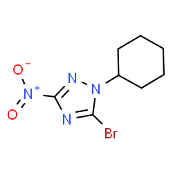 ChemSpider 2D Image | 5-Bromo-1-cyclohexyl-3-nitro-1H-1,2,4-triazole | C8H11BrN4O2