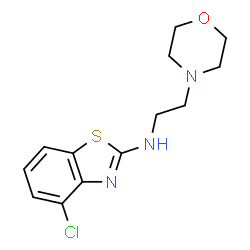 ChemSpider 2D Image | 4-Chloro-N-[2-(4-morpholinyl)ethyl]-1,3-benzothiazol-2-amine | C13H16ClN3OS
