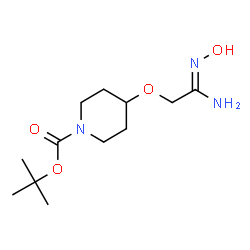 ChemSpider 2D Image | 1,1-Dimethylethyl 4-[2-(hydroxyamino)-2-iminoethoxy]-1-piperidinecarboxylate | C12H23N3O4