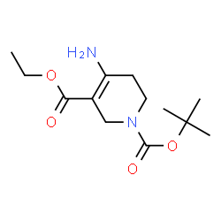 ChemSpider 2D Image | 1-tert-butyl 3-ethyl 4-amino-1,2,5,6-tetrahydropyridine-1,3-dicarboxylate | C13H22N2O4