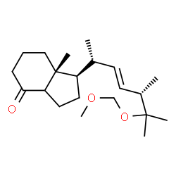ChemSpider 2D Image | (1R,7aR)-1-[(2R,3E,5S)-6-(Methoxymethoxy)-5,6-dimethyl-3-hepten-2-yl]-7a-methyloctahydro-4H-inden-4-one | C21H36O3