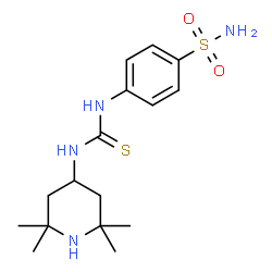 ChemSpider 2D Image | 4-{[(2,2,6,6-Tetramethyl-4-piperidinyl)carbamothioyl]amino}benzenesulfonamide | C16H26N4O2S2