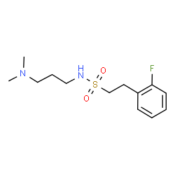 ChemSpider 2D Image | N-[3-(Dimethylamino)propyl]-2-(2-fluorophenyl)ethanesulfonamide | C13H21FN2O2S