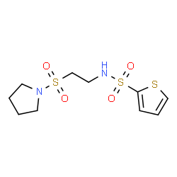 ChemSpider 2D Image | N-[2-(1-Pyrrolidinylsulfonyl)ethyl]-2-thiophenesulfonamide | C10H16N2O4S3