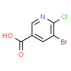 ChemSpider 2D Image | 5-Bromo-6-chloronicotinic acid | C6H3BrClNO2