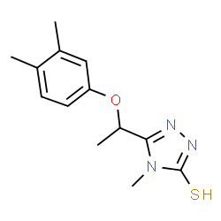 ChemSpider 2D Image | 5-(1-(3,4-Dimethylphenoxy)ethyl)-4-methyl-4H-1,2,4-triazole-3-thiol | C13H17N3OS
