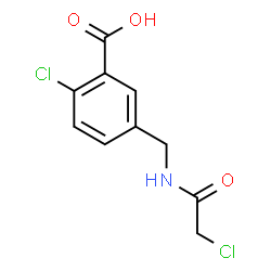 ChemSpider 2D Image | 2-Chloro-5-{[(chloroacetyl)amino]methyl}benzoic acid | C10H9Cl2NO3
