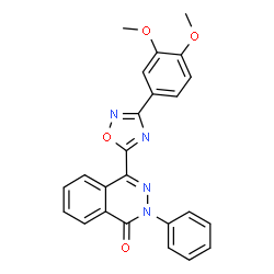 ChemSpider 2D Image | 4-[3-(3,4-Dimethoxyphenyl)-1,2,4-oxadiazol-5-yl]-2-phenyl-1(2H)-phthalazinone | C24H18N4O4