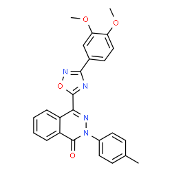 ChemSpider 2D Image | 4-[3-(3,4-Dimethoxyphenyl)-1,2,4-oxadiazol-5-yl]-2-(4-methylphenyl)-1(2H)-phthalazinone | C25H20N4O4