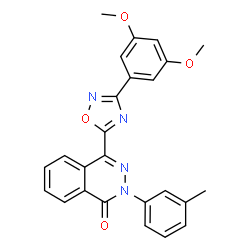 ChemSpider 2D Image | 4-[3-(3,5-Dimethoxyphenyl)-1,2,4-oxadiazol-5-yl]-2-(3-methylphenyl)-1(2H)-phthalazinone | C25H20N4O4