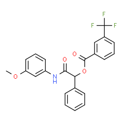 ChemSpider 2D Image | 2-[(3-Methoxyphenyl)amino]-2-oxo-1-phenylethyl 3-(trifluoromethyl)benzoate | C23H18F3NO4