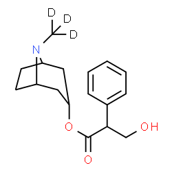 ChemSpider 2D Image | 8-(~2~H_3_)Methyl-8-azabicyclo[3.2.1]oct-3-yl tropate | C17H20D3NO3
