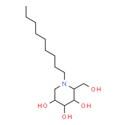 ChemSpider 2D Image | 2-(Hydroxymethyl)-1-nonyl-3,4,5-piperidinetriol | C15H31NO4