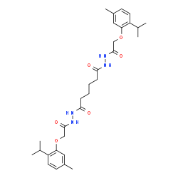 ChemSpider 2D Image | N'~1~,N'~6~-Bis[(2-isopropyl-5-methylphenoxy)acetyl]hexanedihydrazide | C30H42N4O6
