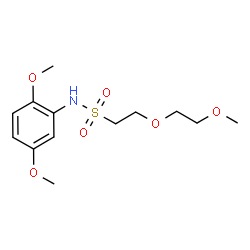 ChemSpider 2D Image | N-(2,5-Dimethoxyphenyl)-2-(2-methoxyethoxy)ethanesulfonamide | C13H21NO6S
